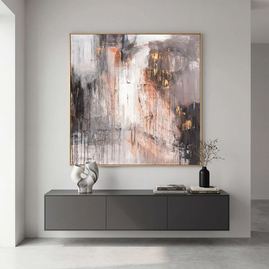 Abstract Art | Gilded Drip Veil