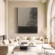 Wabi-Sabi Art | Monochrome Cracked Strata