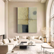 Wabi-Sabi Art | Cracked Neutral Grid