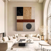 Wabi-Sabi Art | Textured Geometric Balance