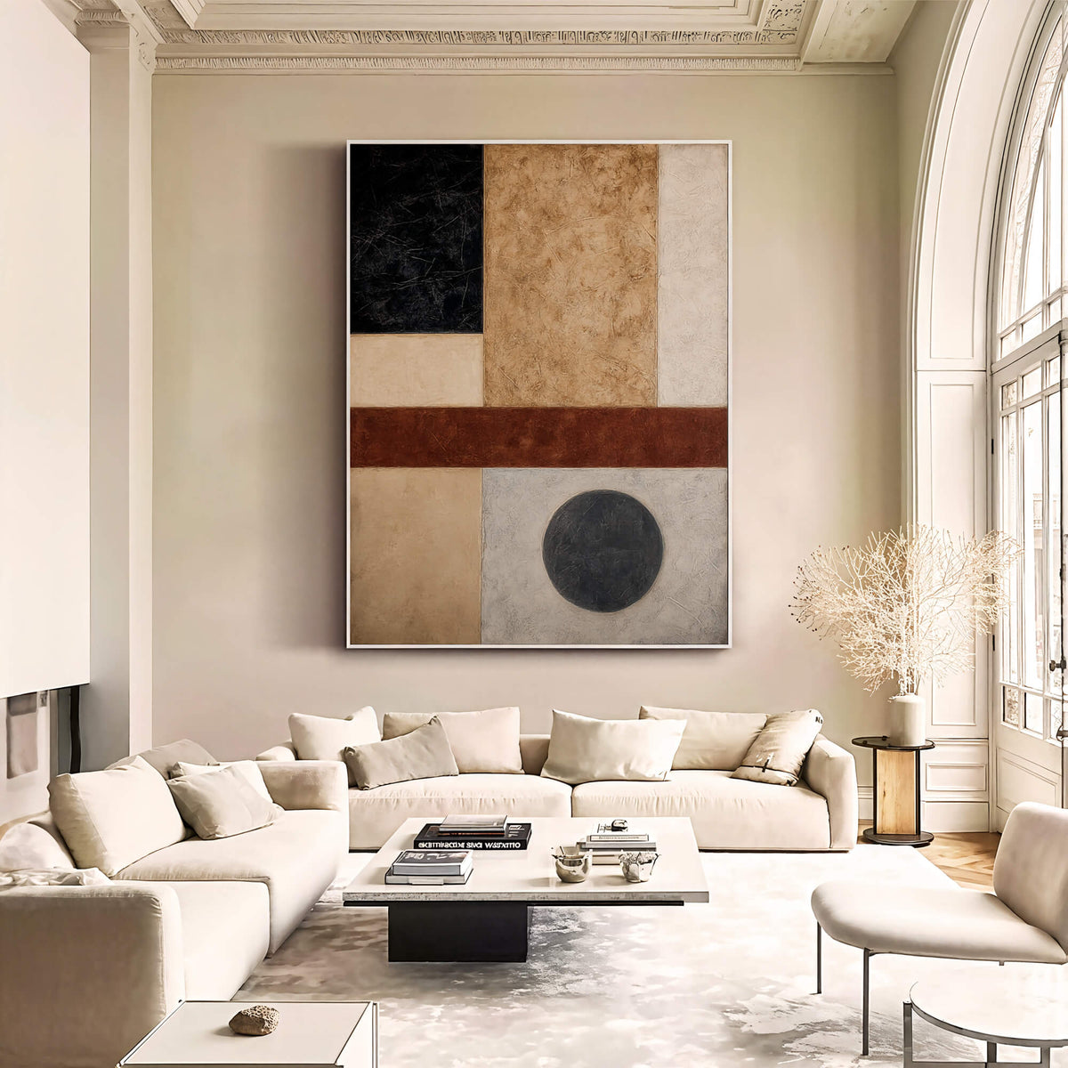 Wabi-Sabi Art | Textured Geometric Balance
