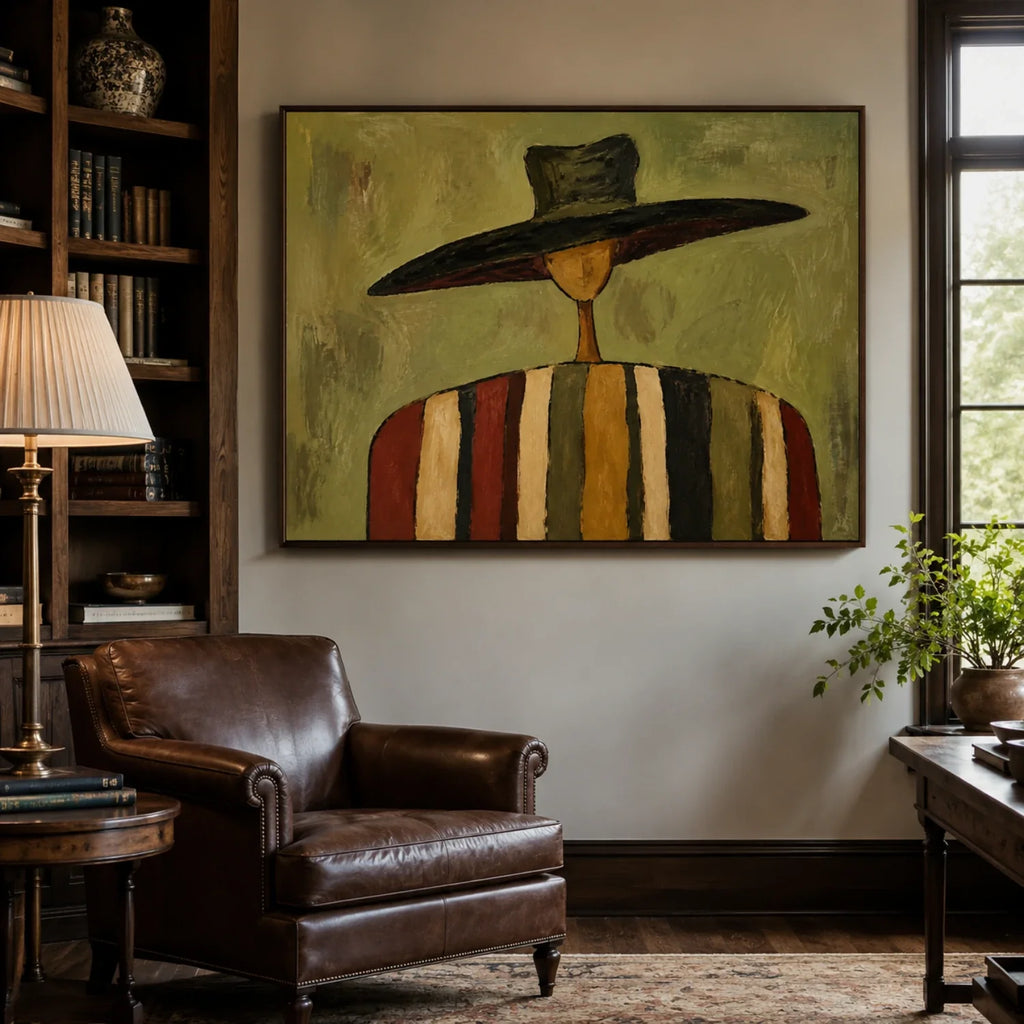 Vintage Americana Art | Silent Nomad In Earth Stripes