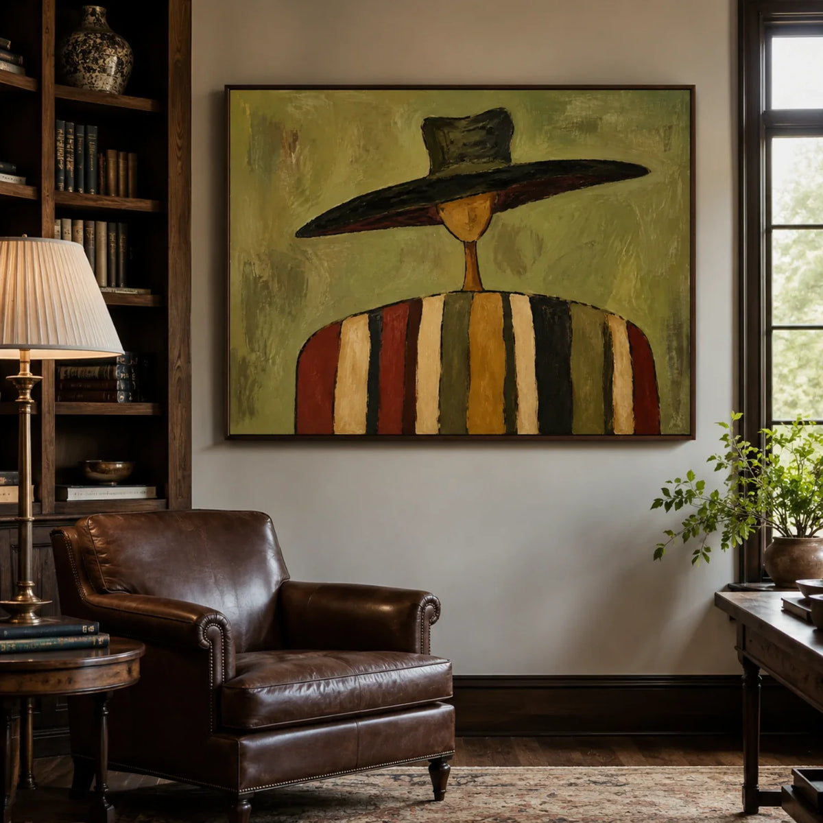 Vintage Americana Art | Silent Nomad In Earth Stripes