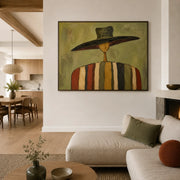 Vintage Americana Art | Silent Nomad In Earth Stripes