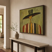 Vintage Americana Art | Silent Nomad In Earth Stripes