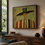 Vintage Americana Art | Silent Nomad In Earth Stripes