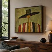 Vintage Americana Art | Silent Nomad In Earth Stripes