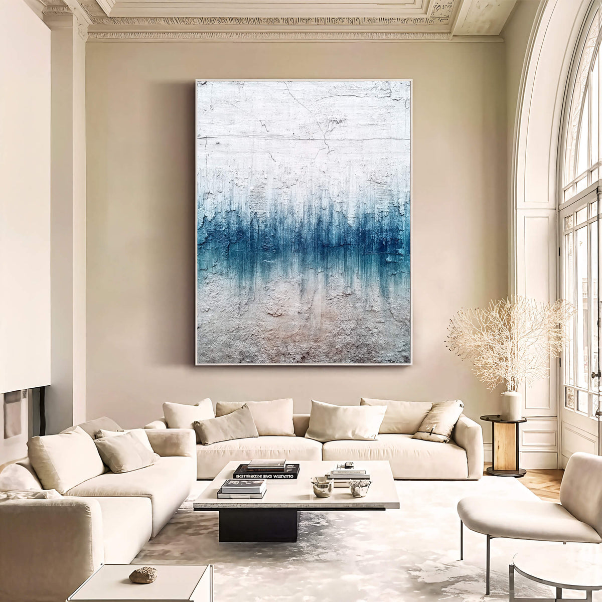 Abstract Art | Azure Textured Gradient