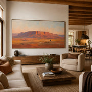 Vintage Americana Art | The Last Rider Beneath the Mesa