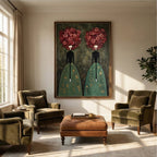 Surreal Art | Crimson Floral Sisters