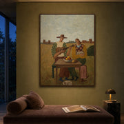 Vintage Americana Art | Prairie Folk Guitar Serenade