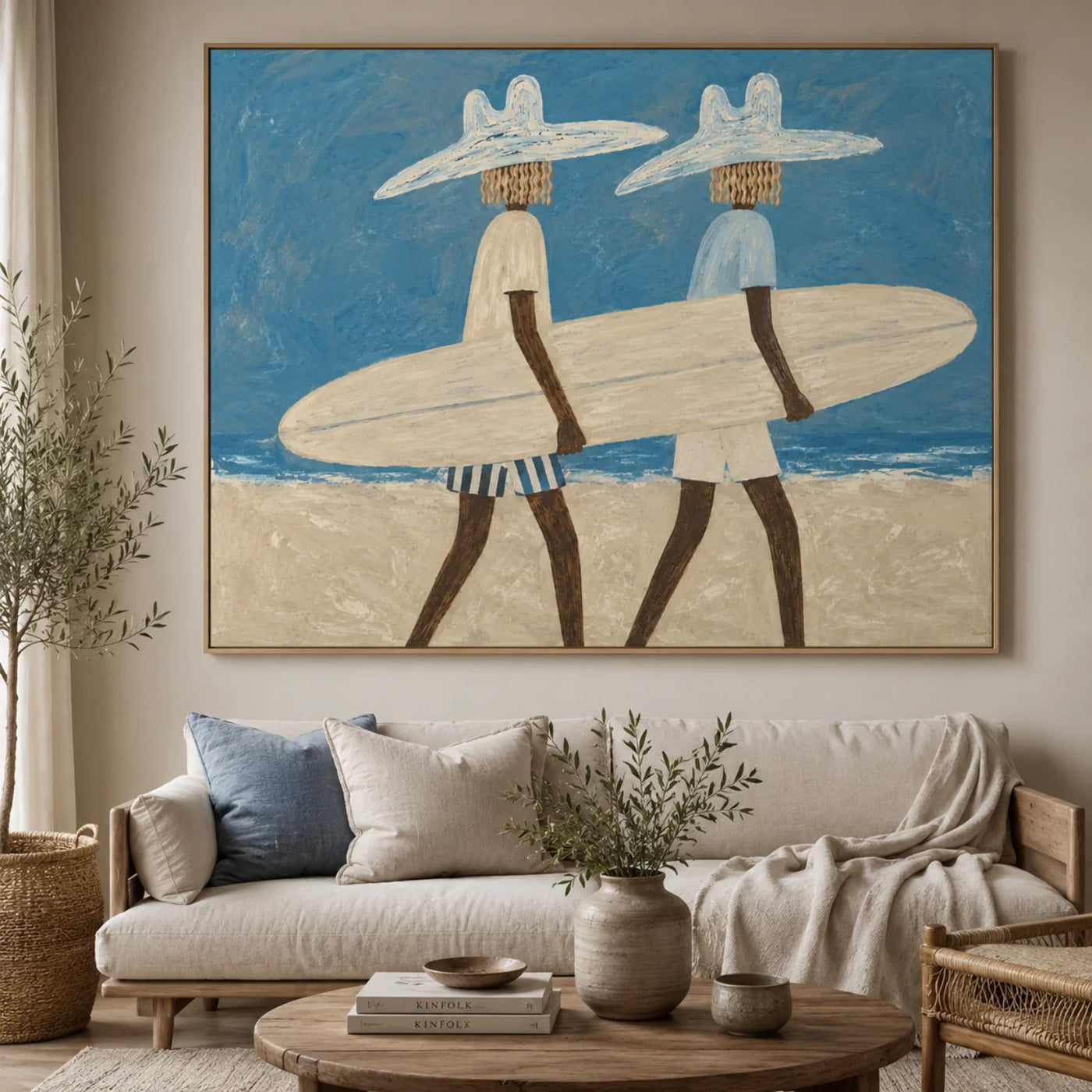 Vintage Americana Art | Coastal Cowboy Surfers