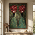 Surreal Art | Crimson Floral Sisters