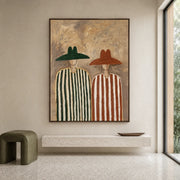 Vintage Americana Art | Two Wanderers In Stripes