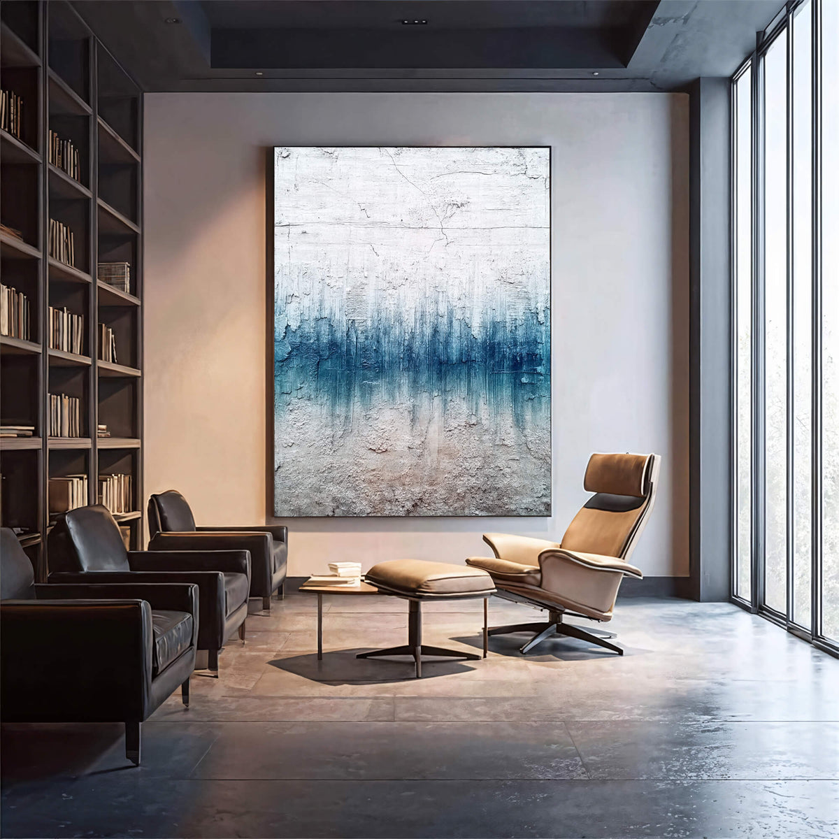 Abstract Art | Azure Textured Gradient