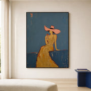 Vintage Americana Art | Azure Hour With Cocktail