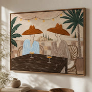 Vintage Americana Art | Terrace Wine Duet