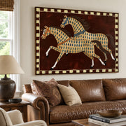 Vintage Americana Art | Two Painted Horses