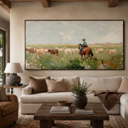 Vintage Americana Art | Grassland Herding