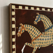 Vintage Americana Art | Two Painted Horses