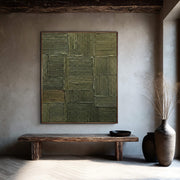 3D textured Art | Emerald Patchwork