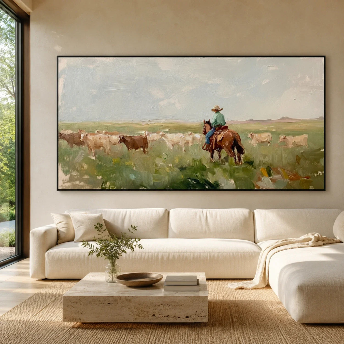 Vintage Americana Art | Grassland Herding