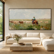 Vintage Americana Art | Grassland Herding