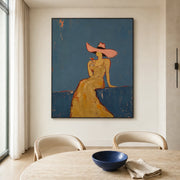 Vintage Americana Art | Azure Hour With Cocktail