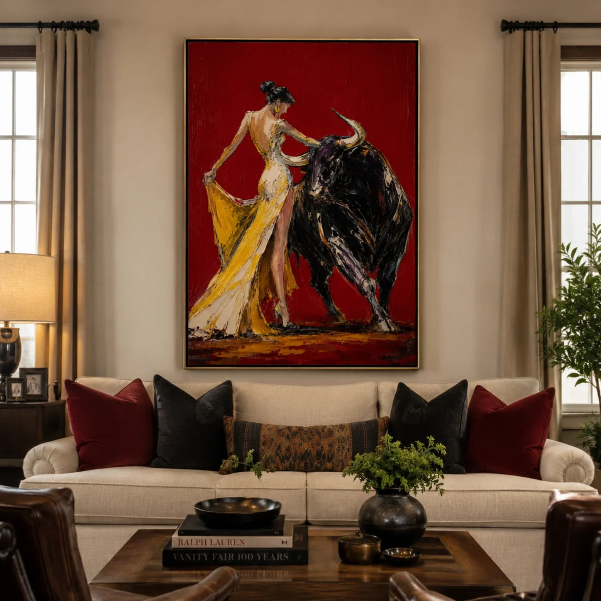 POP Art | Lady & Fighting Bull