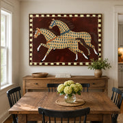 Vintage Americana Art | Two Painted Horses