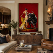 POP Art | Lady & Fighting Bull