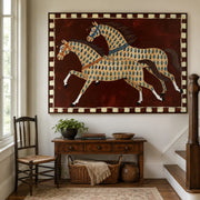 Vintage Americana Art | Two Painted Horses