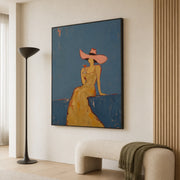 Vintage Americana Art | Azure Hour With Cocktail