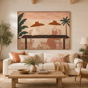 Vintage Americana Art | Patio Sunset Sip