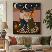 Vintage Americana Art | Campfire Dance