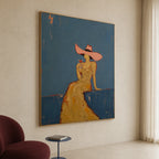 Vintage Americana Art | Azure Hour With Cocktail