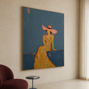 Vintage Americana Art | Azure Hour With Cocktail