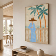 Vintage Americana Art | Palm Terrace Sip