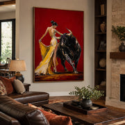 POP Art | Lady & Fighting Bull