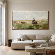 Vintage Americana Art | Grassland Herding