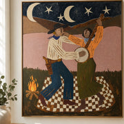Vintage Americana Art | Campfire Dance