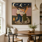 Vintage Americana Art | Campfire Dance