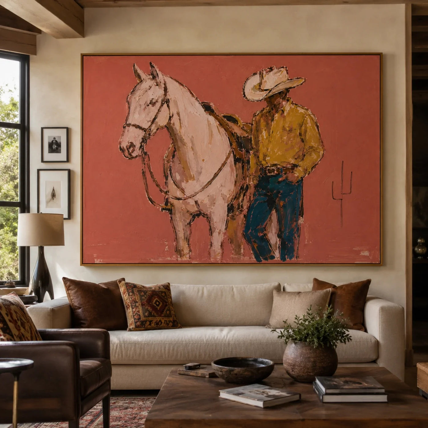 POP Art | Quiet Geometry of the White Mustang