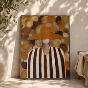 Vintage Americana Art | Swirl Hat Portrait