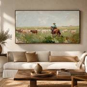 Vintage Americana Art | Grassland Herding