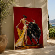 POP Art | Lady & Fighting Bull