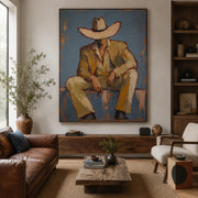 Vintage Americana Art | The Silence Beneath the Brim