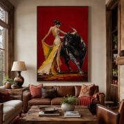 POP Art | Lady & Fighting Bull