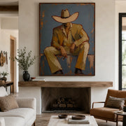 Vintage Americana Art | The Silence Beneath the Brim