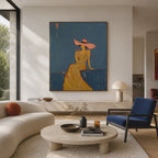Vintage Americana Art | Azure Hour With Cocktail